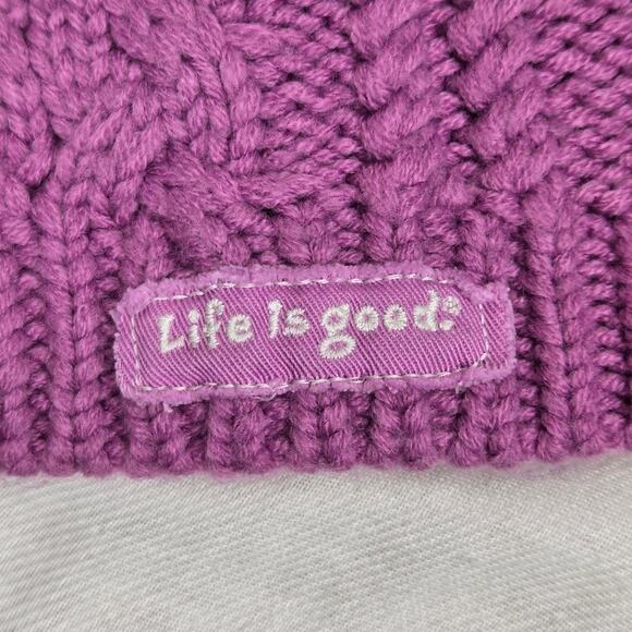 LIFE IS GOOD Cable Knit Fleece Lined Beanie One Size - Picture 2 of 4
